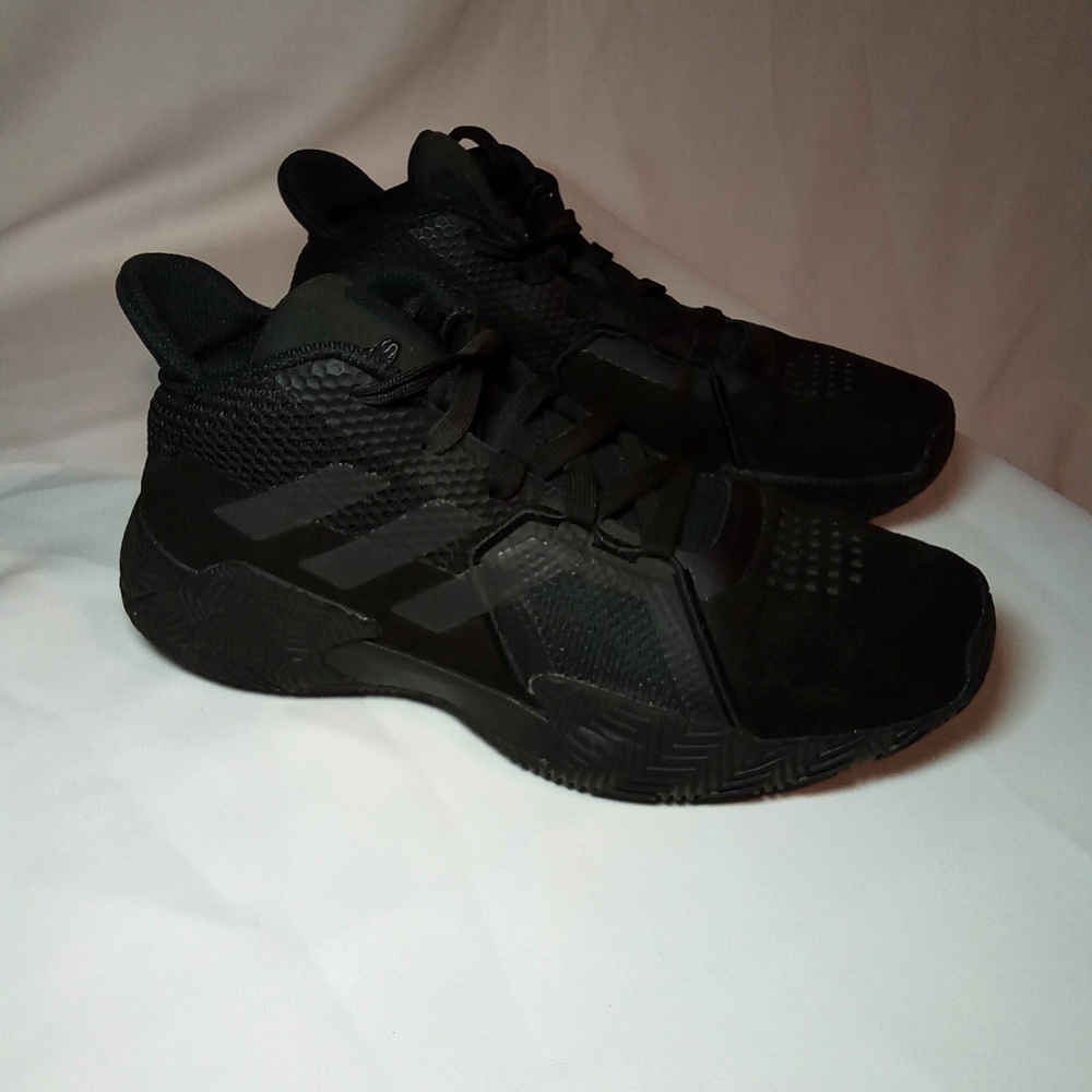 Adidas Men's Black High Top Basketball Sneakers Athletic Shoes Size 6